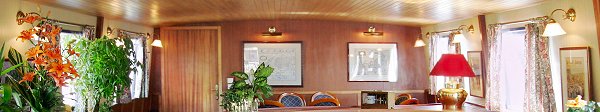 La Belle Epoque's light and airy salon, a perfect place to relax and dine in comfort