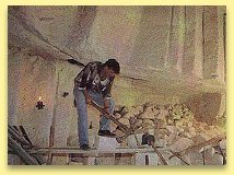 stone cutting in the caves
