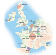 European Waterways Region Map - Click to load map